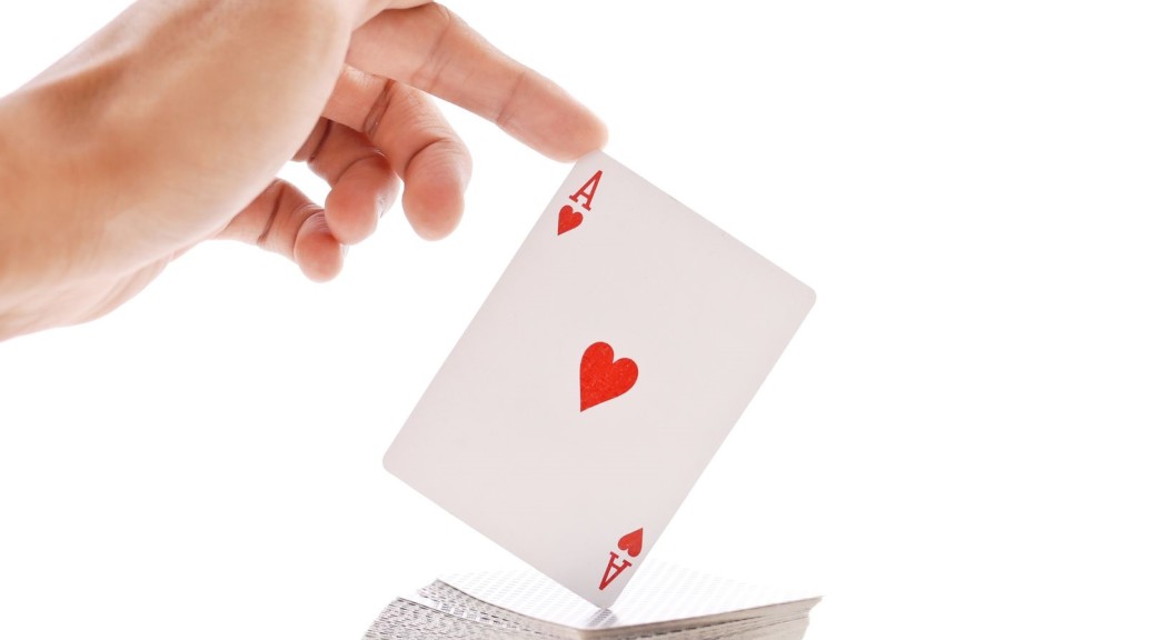 card ace with hand